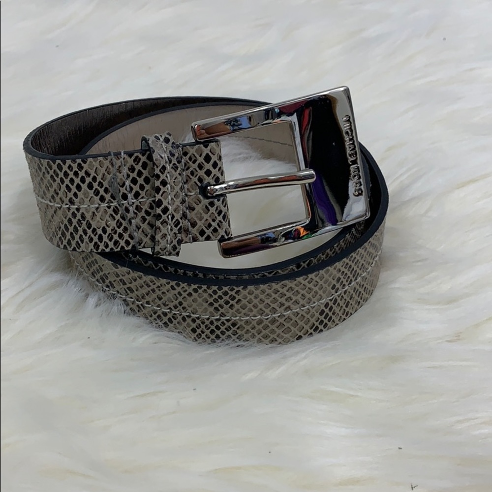 Michael Michael Kors snakeskin print leather belt